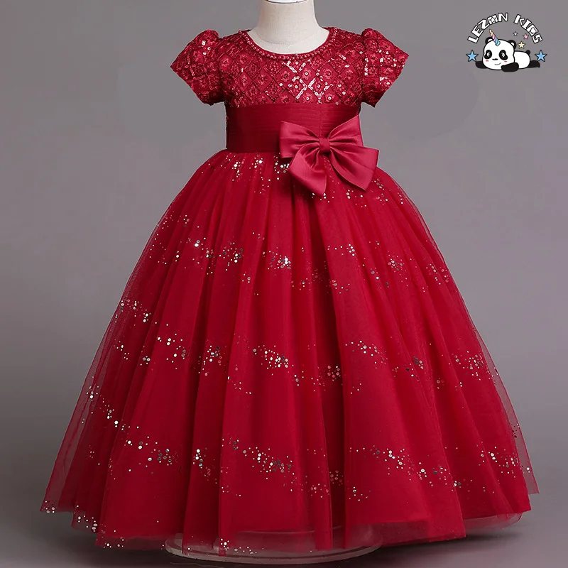 LEZONKIDS - Roupas infantis fantasia festa vestidos designs tule flores vestidos para meninas